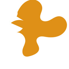 Boho Brown Orange Abstract Blob Shapes