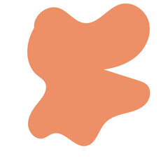 Boho Brown Orange Abstract Blob Shapes