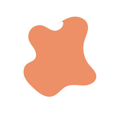 Boho Brown Orange Abstract Blob Shapes