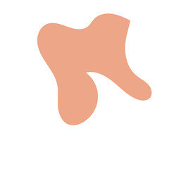 Boho Brown Orange Abstract Blob Shapes