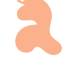 Boho Brown Orange Abstract Blob Shapes