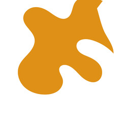 Boho Brown Orange Abstract Blob Shapes