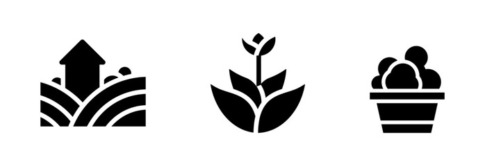 icon glyph gardening, boot shoes, garden tool. editable color.