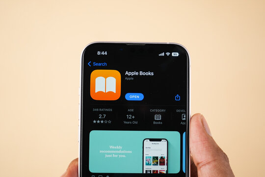 West Bangal, India - February 20, 2023 : Apple Books on phone screen stock image.
