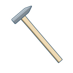 Hammer. Illustration on transparent background