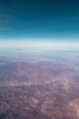 Fototapeta na wymiar Desert of Peru by plane, by drone
