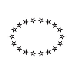 line icon starry vector illustration on white background.