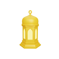 3d rendering Islamic decoration with lantern. useful for ramadan kareem eid al fitr design element