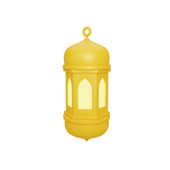 3d rendering Islamic decoration with lantern. useful for ramadan kareem eid al fitr design element