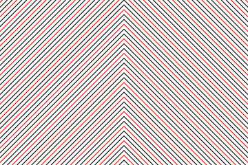 Red and black chevron arrow lines fabric pattern on white background vector. Right angle stripes background. Wall and floor ceramic tiles pattern.