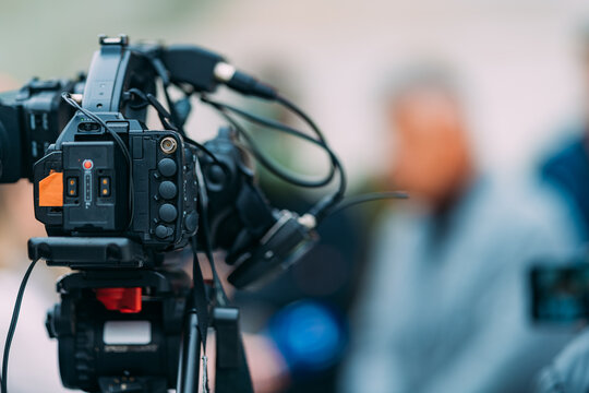 TV Camera at a Press Conference