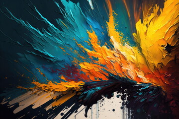 Abstract painAbstract background, splashes oil paint, Made by AI,Artificial intelligence  color background with splashes, oil paint, vector illustration, Made by AI,Artificial intelligence