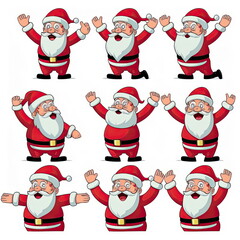 Fototapeta premium character of santa cartoon in red shirt, smile and happy, white background, Made by AI,Artificial intelligence
