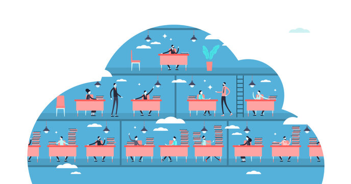 Job Position Illustration, Transparent Background. Flat Tiny Work Hierarchy Persons Concept. Professional Employment System With Boss, Executive And Manager Relations.