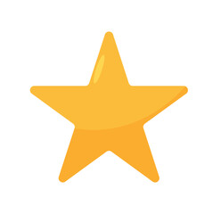 yellow star cartoon isolated vector illustration
