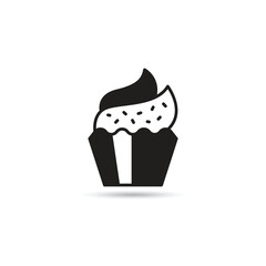 cupcake icon on white background