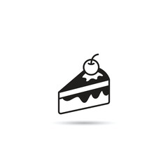 cheesecake icon on white background
