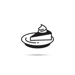 cheese cake icon vector illustration
