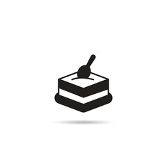 Obraz premium layer cake icon vector illustration