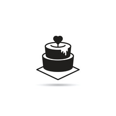 angel cake icon vector illustration