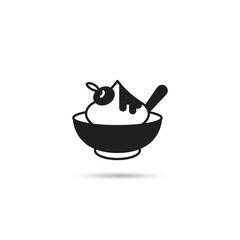 bingsu and ice cream vector illustration