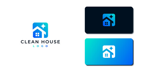 logo illustration template of Clean House