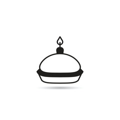 Obraz premium birthday cake icon on white background