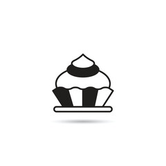 cupcake icon on white background