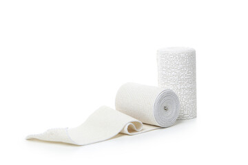 Concept of first aid supplies - bandage, isolated on white background