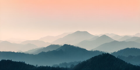 abstract scenery pastel sky and mountain, background