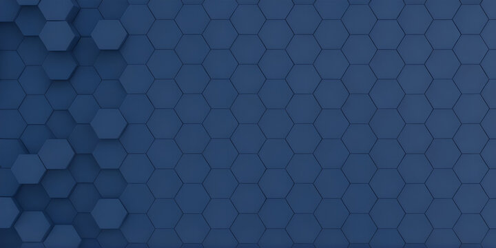 abstract blue polygon background, illustration, Generative, AI © pattozher