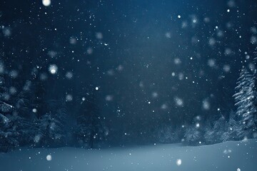 Obraz na płótnie Canvas Snowy Scene: Snowfalling. Photo generative AI