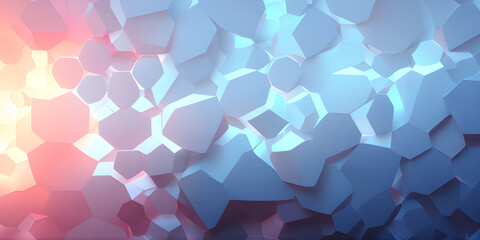 abstract blue polygon background, illustration, Generative, AI