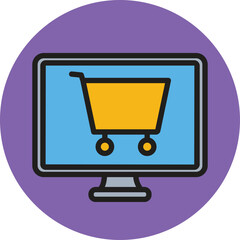 Online Shopping Vector Icon
