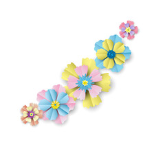 paper flower set for frame