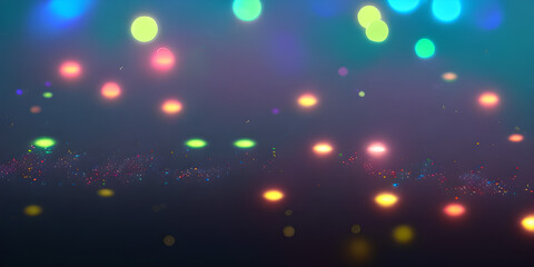 abstract bokeh with dark blue background, illustration, Generative, AI