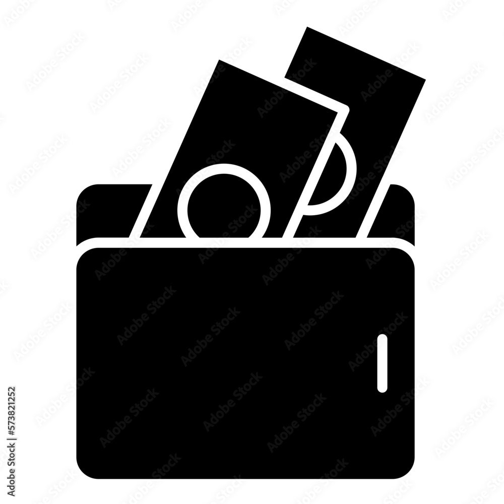 Sticker wallet icon