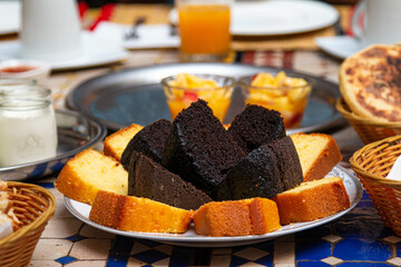 petit déjeuner, gateau chocolat