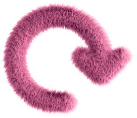 Pink fluffy 3D update icon