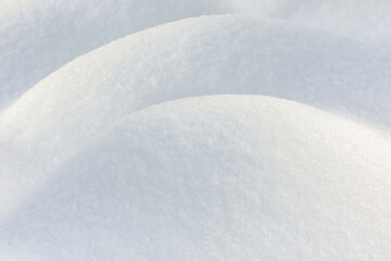 natural forms in the snow of a woman's body