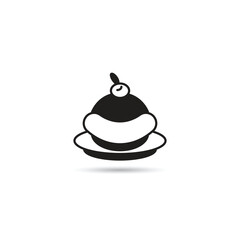 pudding cake icon vector illustration