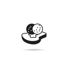 ice cream icon on white background