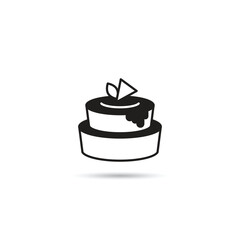 cheesecake icon on white background