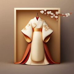 Japanese traditional wedding dress - Generative AI