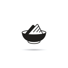 bakery food and pie icon on white background