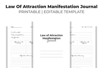 Law Of Attraction Manifestation Journal