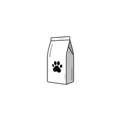 Pet food package icon isolated vector graphics