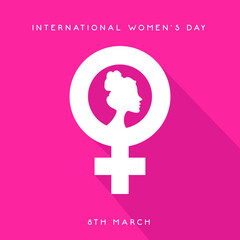 International Women's Day. 8 march, Vector Template for Women's Day Social Media Post,
