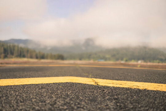 Runway Arrows Point The Way At A Rural Airstrip