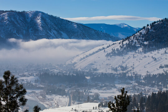 East Missoula, Montana with Lolo Peak of the Bitterroot Mountains on the skyline.